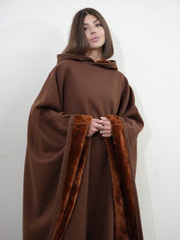Unisex Poncho Hoodie in Fleece Style | Oversized Warm Hooded Sweatshirt