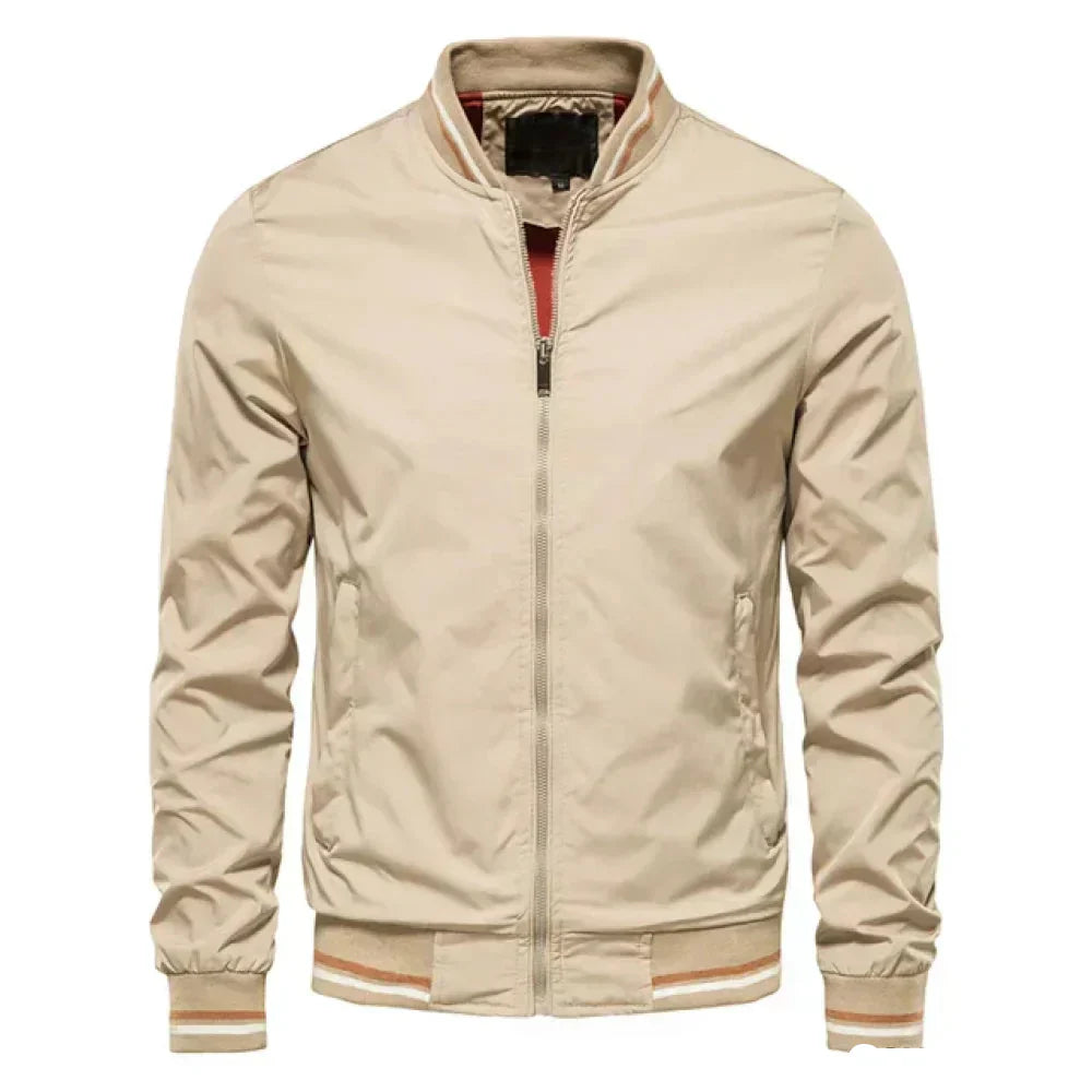 Men’s Autumn Bomber Jacket | Lightweight Fit | Zip-Up Front | Ribbed Trim