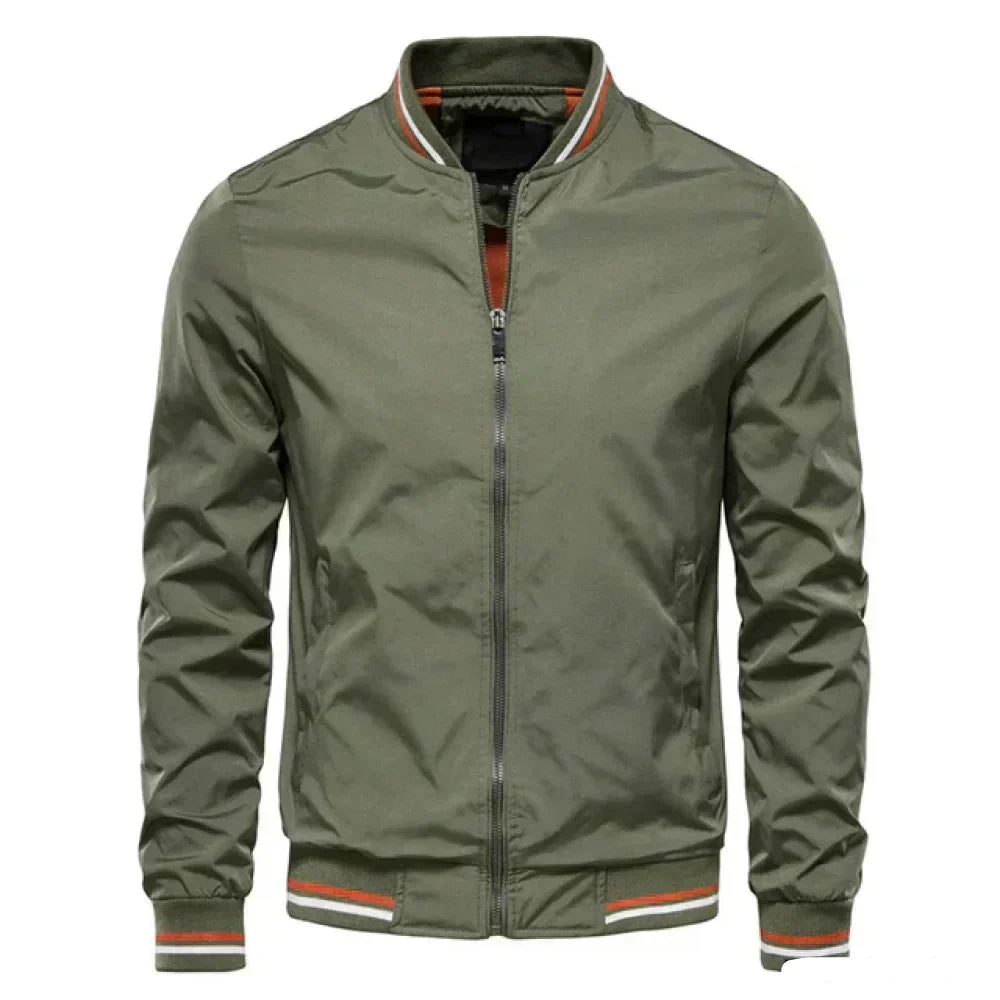 Men’s Autumn Bomber Jacket | Lightweight Fit | Zip-Up Front | Ribbed Trim