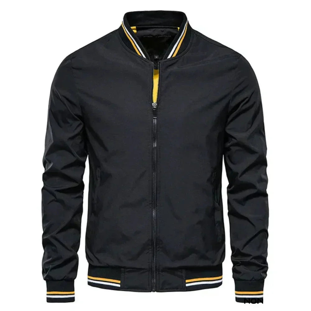 Men’s Autumn Bomber Jacket | Lightweight Fit | Zip-Up Front | Ribbed Trim