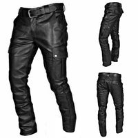 Men’s PU Leather Biker Pants | Slim Fit | Rugged Style