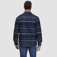 Men’s Fleece Lined Plaid Jacket in Cotton Shirt Style | Warm Winter Casual Coat