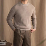 Men’s Wool Ribbed Sweater for Autumn Winter | Classic Warm Knit Jumper