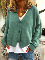 Women’s V-Neck Button Cardigan | Relaxed Fit | Soft Knit Layer | Autumn Ready