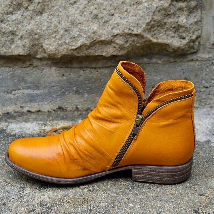 Women’s Ankle Boots | Yellow Autumn Winter Footwear | Comfortable Everyday Boots | Stylish Supportive Design