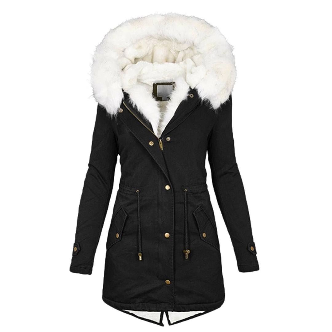 Women’s Winter Jacket | Warm Fleece Lined Coat | Windproof Hooded Outerwear | Comfortable Cold-Weather Layer