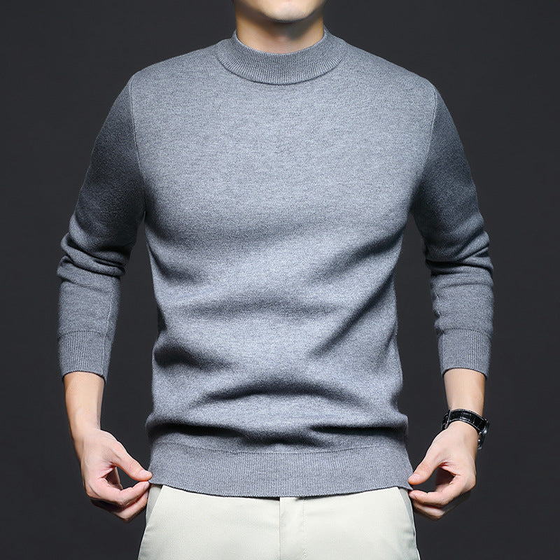 Men’s Wool Sweater in Classic Crew Neck Style | Warm Knitted Jumper