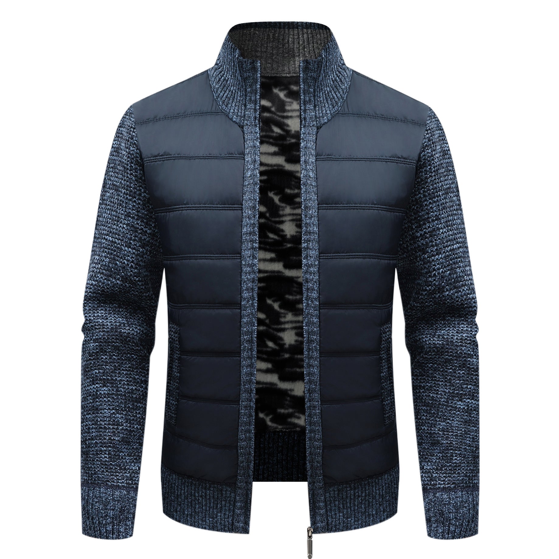 Men’s Checked Fleece Jacket in Casual Zip-Up Style | Warm Winter Jacket