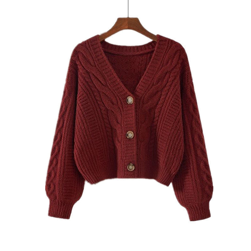Women’s Chunky Knit Cardigan with V Neck | Warm Ladies Cardigan Sweater