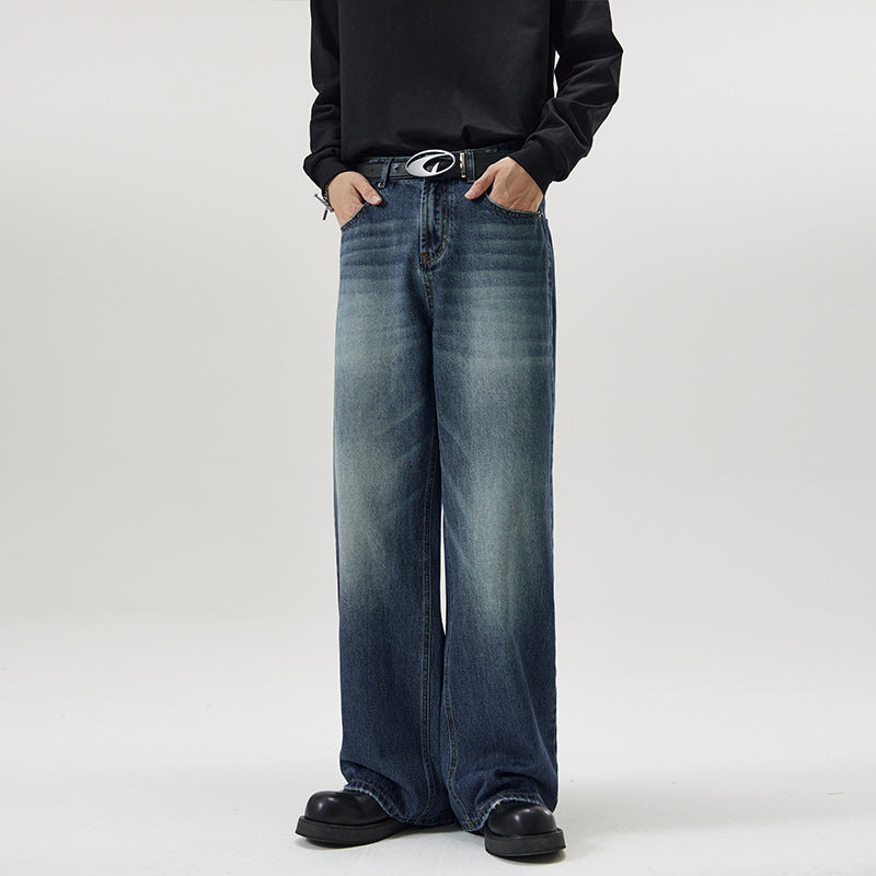 Men’s Baggy Jeans in Washed Vintage Style | Loose Fit Denim Trousers