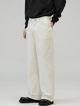 Men’s Loose Fit Jeans in Minimal Streetwear Style | Wide Leg Casual Trousers