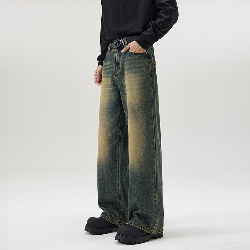 Men’s Baggy Jeans in Washed Vintage Style | Loose Fit Denim Trousers
