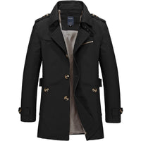 Men’s Trench Coat in Classic Long Style | Smart Casual Overcoat for All Seasons