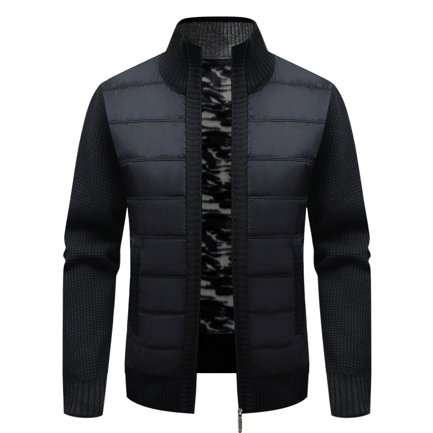 Men’s Checked Fleece Jacket in Casual Zip-Up Style | Warm Winter Jacket