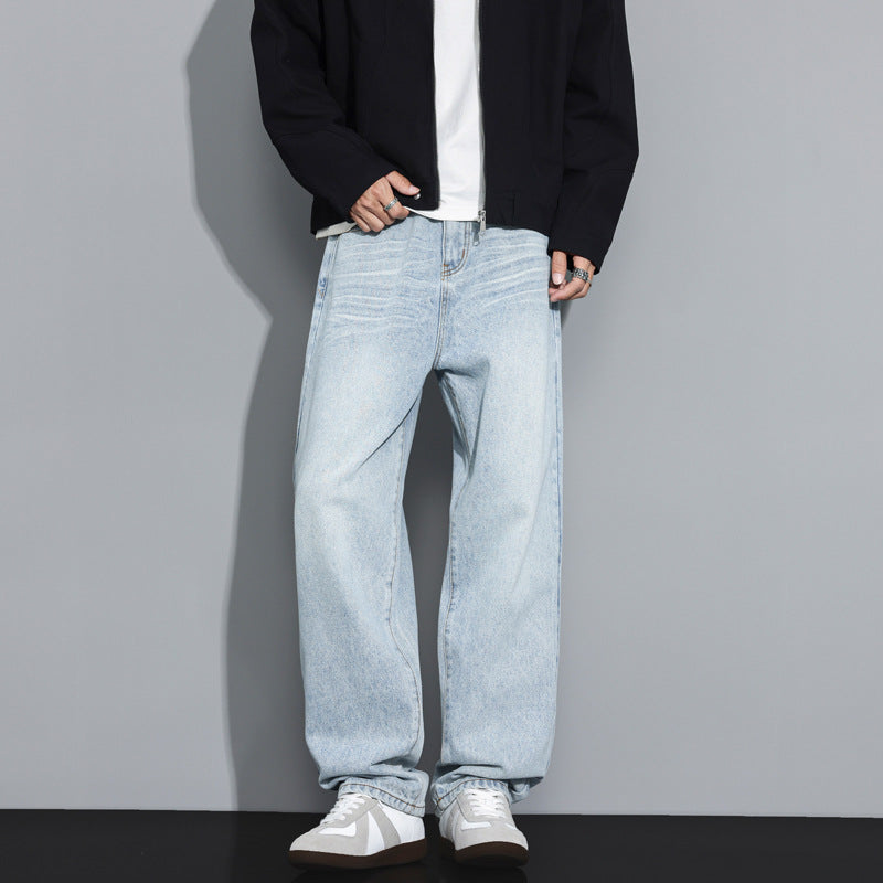 Men’s Straight Leg Jeans in Loose Fit | Classic Durable Denim Trousers