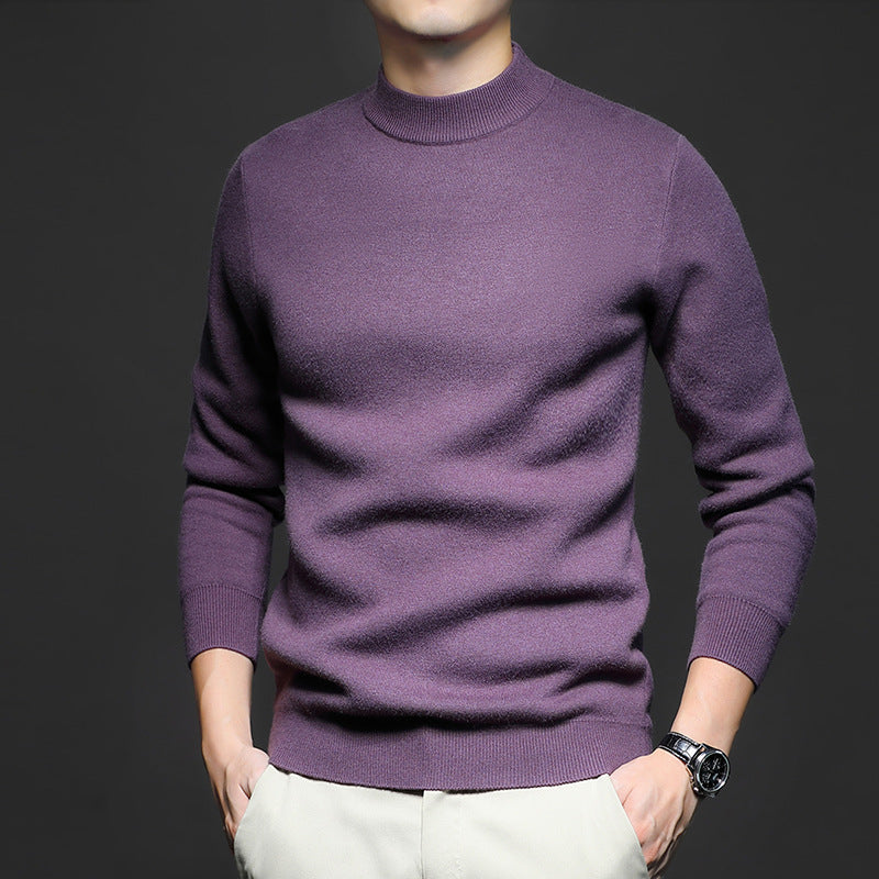 Men’s Wool Sweater in Classic Crew Neck Style | Warm Knitted Jumper