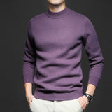 Men’s Wool Sweater in Classic Crew Neck Style | Warm Knitted Jumper