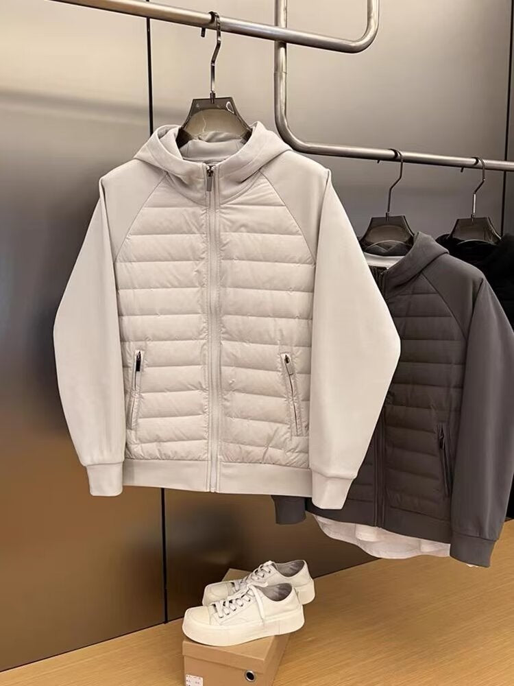 Men’s Puffer Jacket with Hood in Casual Winter Style | Warm Quilted Coat