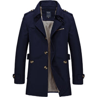 Men’s Trench Coat in Classic Long Style | Smart Casual Overcoat for All Seasons