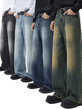 Men’s Baggy Jeans in Washed Vintage Style | Loose Fit Denim Trousers