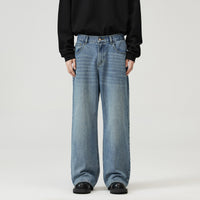 Men’s Loose Fit Jeans in Casual Streetwear Style | Wide Leg Denim Trousers