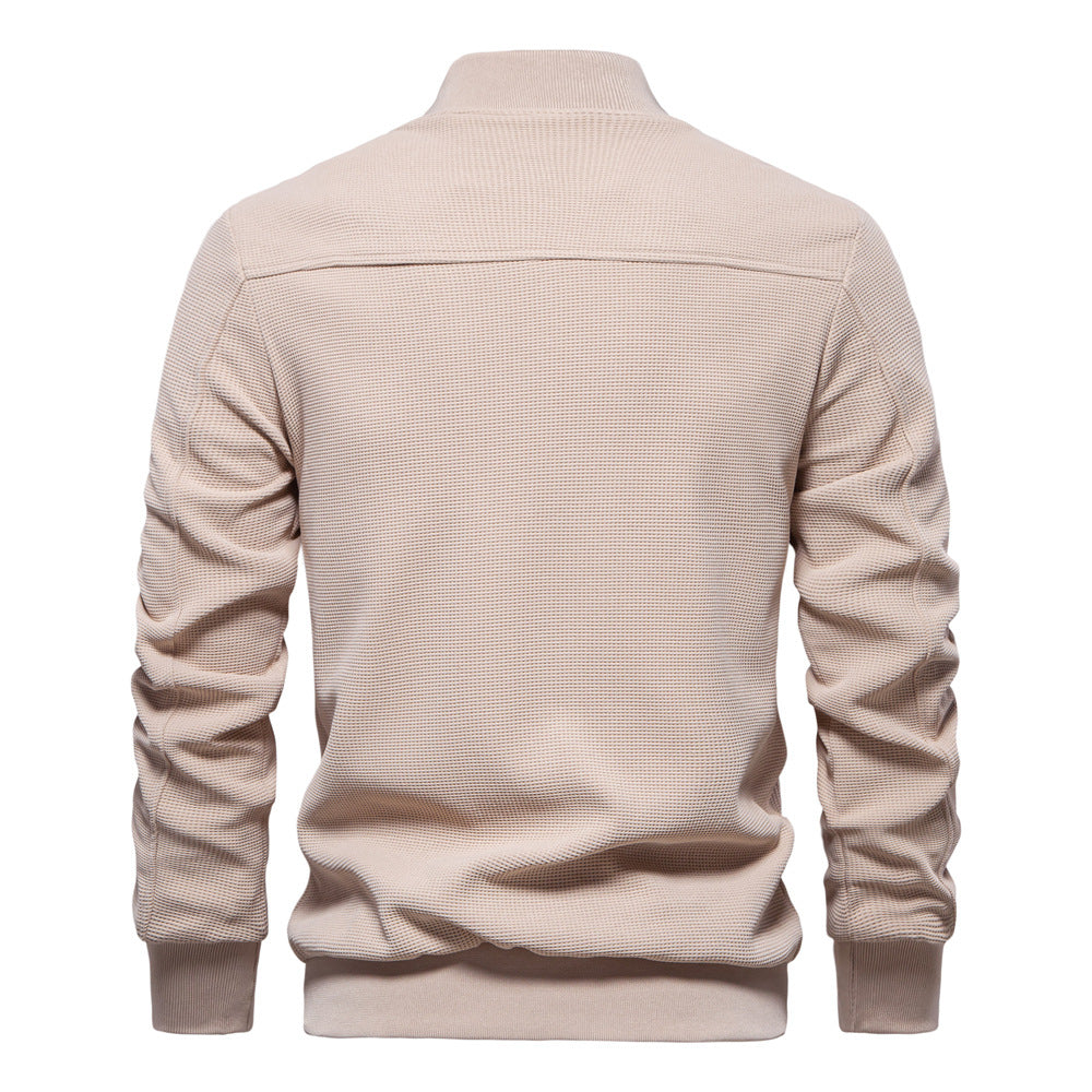 Men’s Bomber Jacket | Lightweight Autumn Outerwear | Zip-Up Front | Ribbed Trim