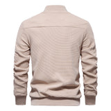 Men’s Autumn and Winter Jacket with Zip Front | Casual Warm Bomber Jacket