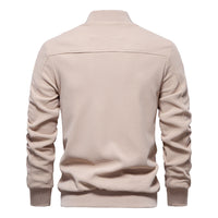 Men’s Autumn and Winter Jacket with Zip Front | Casual Warm Bomber Jacket