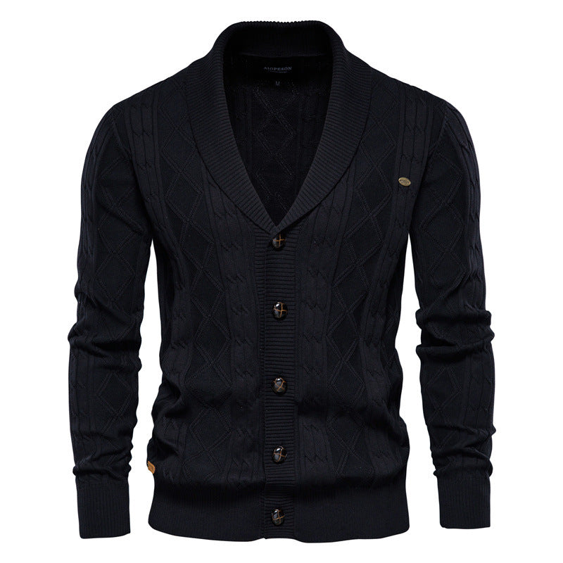 Men’s Cardigan in Knitted Sweater Style | Casual Button Up Jumper
