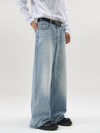 Men’s Baggy Jeans in Washed Vintage Style | Loose Fit Denim Trousers