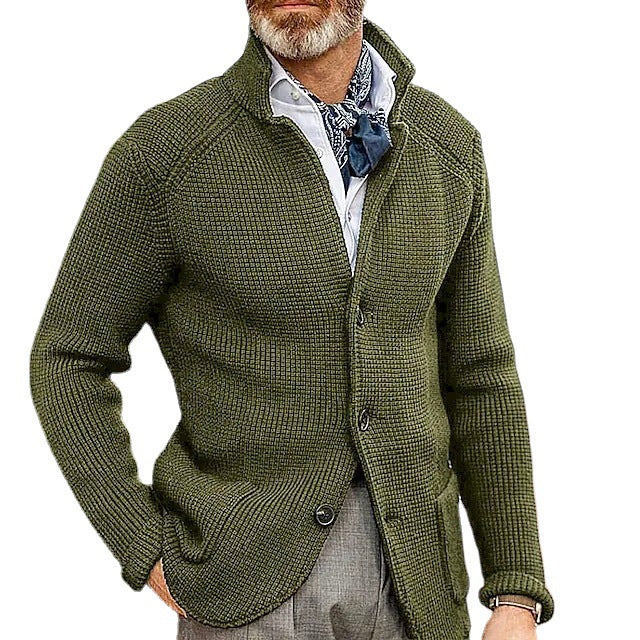 Men’s Knitted Cardigan in Smart Casual Style | Classic Button Up Sweater