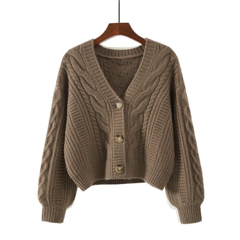 Women’s Chunky Knit Cardigan with V Neck | Warm Ladies Cardigan Sweater
