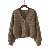 Women’s Chunky Knit Cardigan with V Neck | Warm Ladies Cardigan Sweater