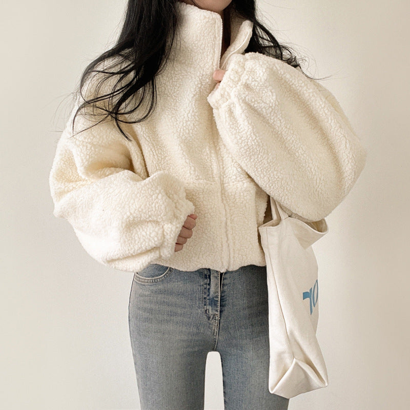 Women’s Fleece Jacket in Fluffy Oversized Style | Warm Winter Coat