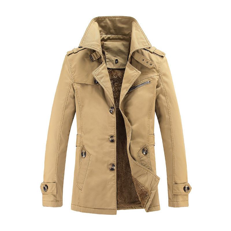 Men’s Trench Coat in Classic Long Style | Smart Casual Overcoat for All Seasons