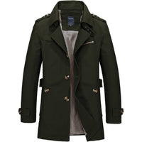 Men’s Trench Coat in Classic Long Style | Smart Casual Overcoat for All Seasons