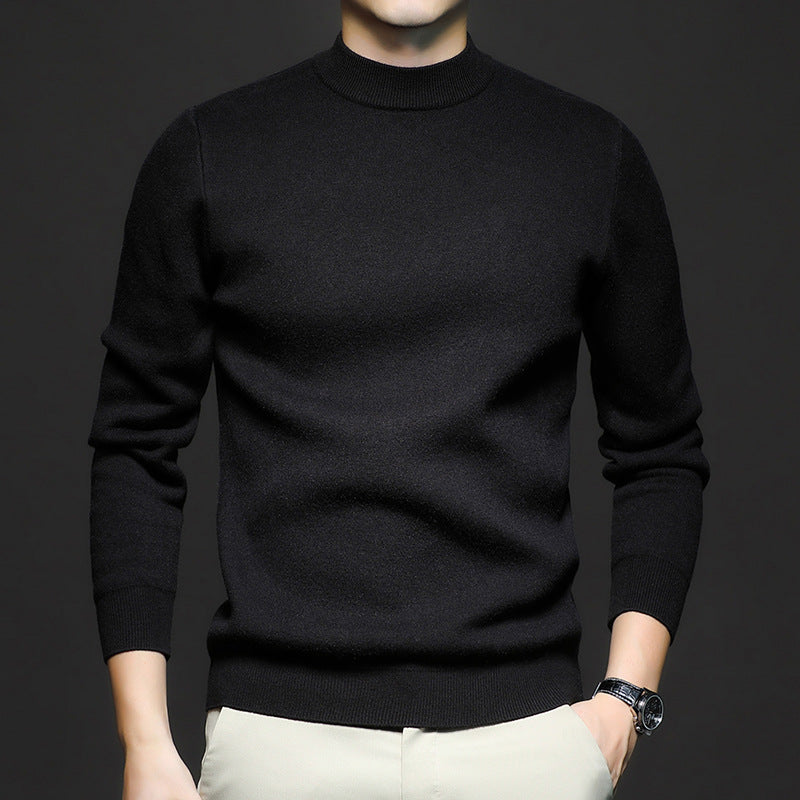 Men’s Wool Sweater in Classic Crew Neck Style | Warm Knitted Jumper