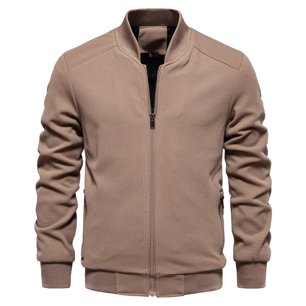 Men’s Autumn and Winter Jacket with Zip Front | Casual Warm Bomber Jacket
