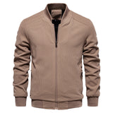 Men’s Autumn and Winter Jacket with Zip Front | Casual Warm Bomber Jacket