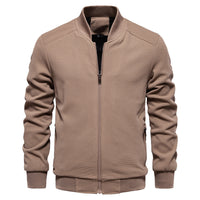 Men’s Autumn and Winter Jacket with Zip Front | Casual Warm Bomber Jacket
