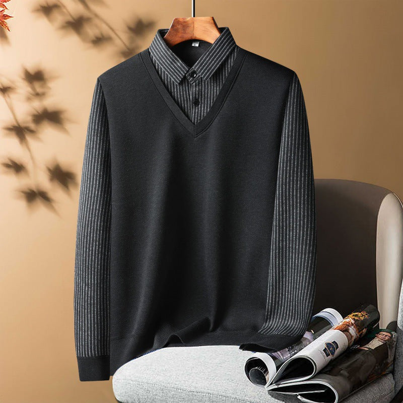 Men’s Two-Piece Sweater Set in Classic Knitwear Style | Smart Casual Layered Look