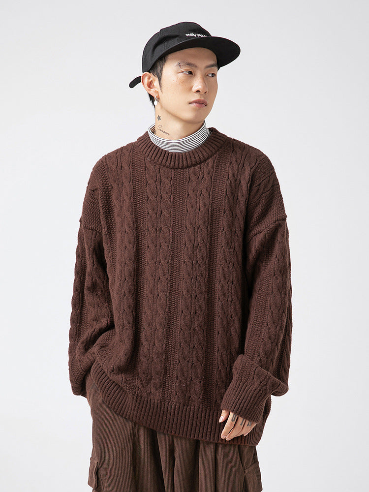 Men’s Cable Knit Sweater in Classic Winter Style | Warm Knitted Jumper