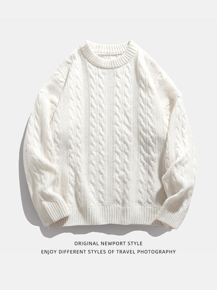 Men’s Cable Knit Sweater in Classic Winter Style | Warm Knitted Jumper