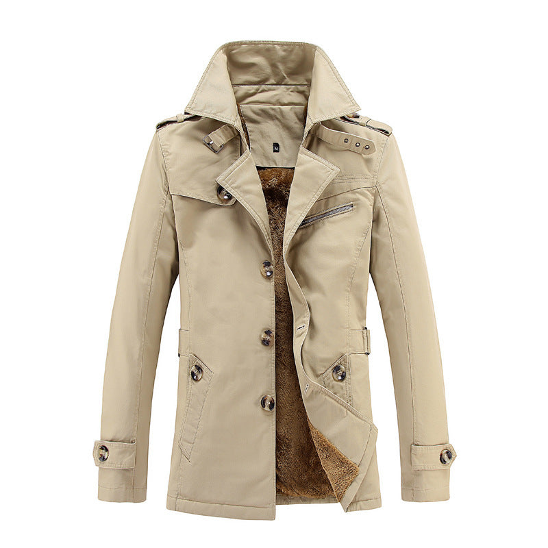 Men’s Trench Coat in Classic Long Style | Smart Casual Overcoat for All Seasons
