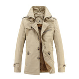 Men’s Trench Coat in Classic Long Style | Smart Casual Overcoat for All Seasons