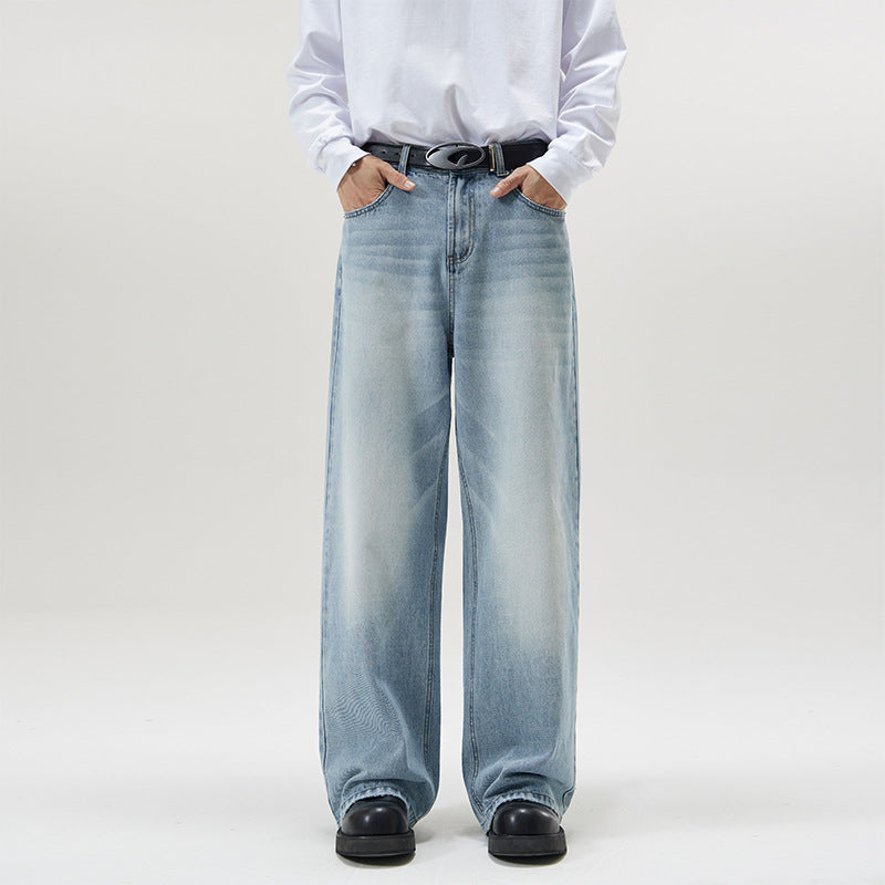 Men’s Baggy Jeans in Washed Vintage Style | Loose Fit Denim Trousers