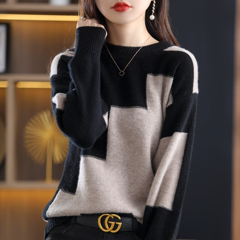 Women’s Knit Jumper in Classic Winter Style | Warm Ladies Sweater