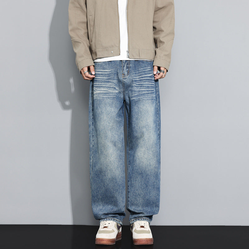 Men’s Straight Leg Jeans in Loose Fit | Classic Durable Denim Trousers