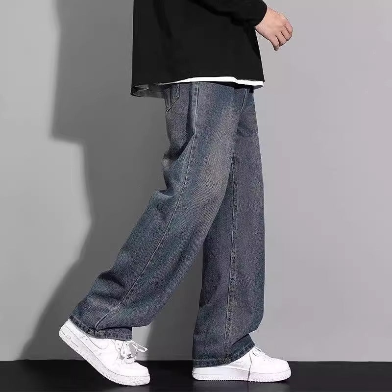 Men’s Baggy Jeans in Washed Streetwear Style | Loose Fit Denim Trousers