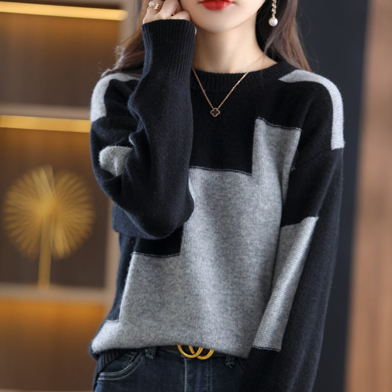 Women’s Knit Jumper in Classic Winter Style | Warm Ladies Sweater